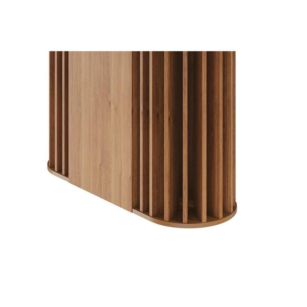 Mesa P- Cozinha Julieta C- Tampo Madeirado Vidro Oval 210x100cm Cinamomo-off White - Cimol - 6