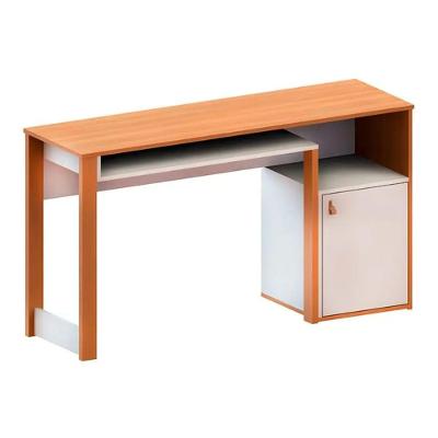 Escrivaninha Retangular Versa Home Moderno MDP 136cm Branco e Freijo