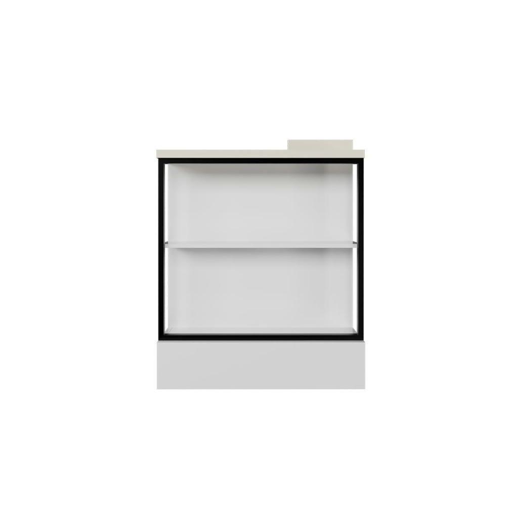 Balcão De Cozinha Modulado C- Tampo évora Ph 3070 C- 2 Prateleiras 78.5cm Branco-cinza Argila - Herval - 2