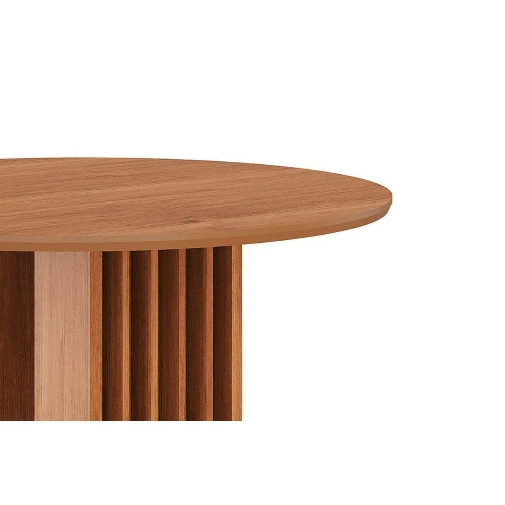 Mesa P- Cozinha Ariela C- Tampo Madeirado Redondo 109x109cm Cinamomo - Cimol - 5