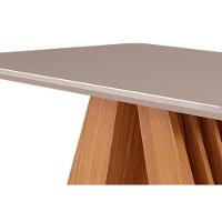 Mesa P- Cozinha ágata C- Tampo Madeirado C- Vidro 130x80cm Cinamomo-off White - Cimol - 5