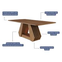 Mesa P- Cozinha Agata C- Tampo Madeirado 180x90cm Cinamomo - Cimol - 2