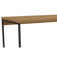 Mesa Secretária Escritório Secretária Industrial Li002 Canela-branco - Kappesberg