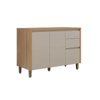 Balcão De Cozinha Modulado C- Tampo Allure C- 2 Portas E 3 Gavetas 120cm Jequitiba-gris Fosco - Linea Brasil - 1