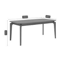 Mesa Multiuso Cozinha Ficus Natuame C- Tampo Madeirado 180x90cm Carvalho-cinamomo - Cimol - 3