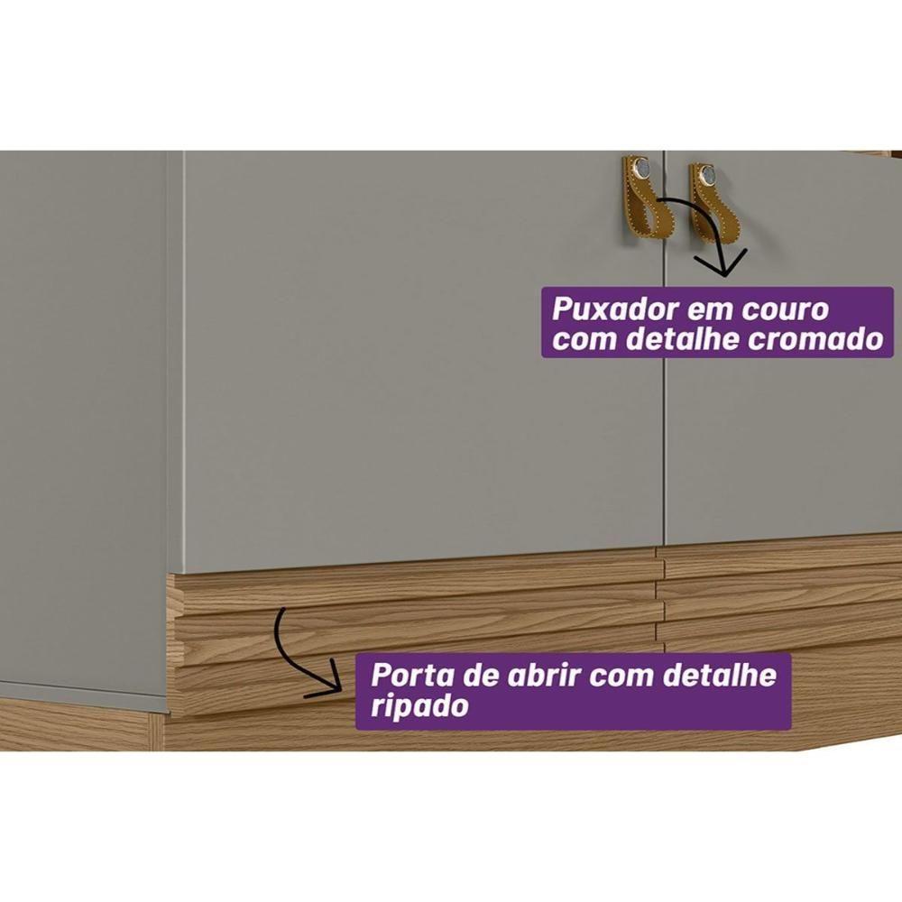 Estante P- Sala Até 50 Pol Alagoas C- 2 Portas E 5 Prateleiras 187x160cm Freijó-off White - Linea Brasil - 8