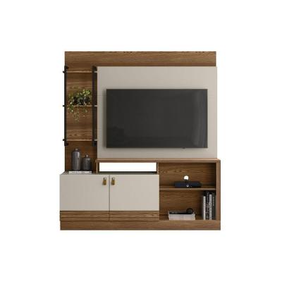 Estante P- Sala Até 50 Pol Alagoas C- 2 Portas E 5 Prateleiras 187x160cm Freijó-off White - Linea Brasil