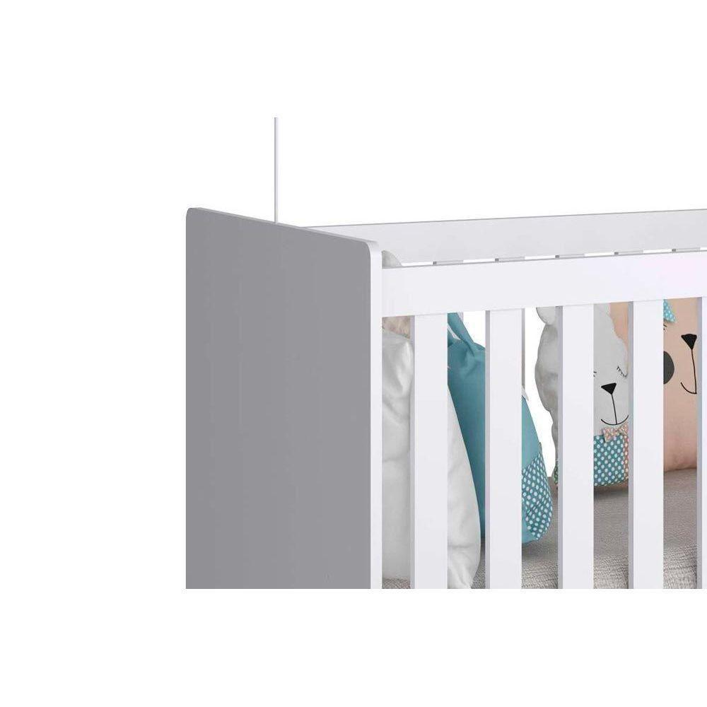 Berço - Mini Cama Infantil Retrô 2 Em 1 Branco-amendoa - Peroba - 5