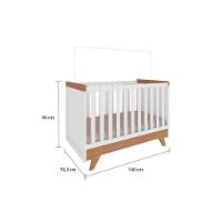 Berço - Mini Cama Infantil Retrô 2 Em 1 Branco-amendoa - Peroba - 2