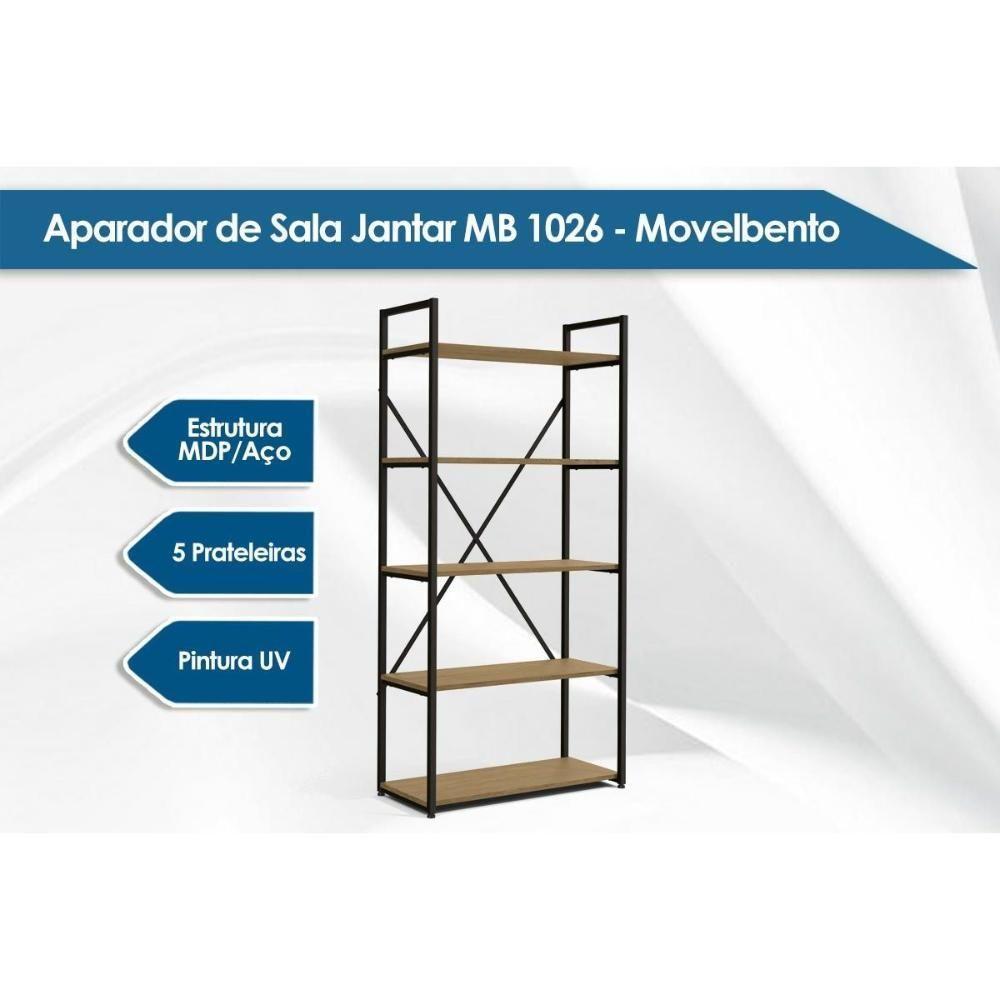 Estante De Livros Industrial Alta Li006 Aço C- 5 Prateleiras 72x152cm Canela-branco - Kappesberg - 2