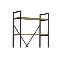 Estante De Livros Industrial Alta Li006 Aço C- 5 Prateleiras 72x152cm Canela-branco - Kappesberg - 5