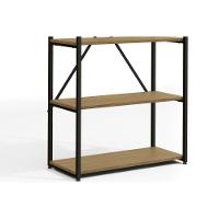 Estante De Livros Industrial Alta Li006 Aço C- 5 Prateleiras 72x152cm Canela-branco - Kappesberg - 6