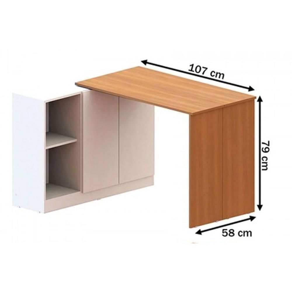 Mesa Computador Versa Home C- 2 Portas Freijo-branco - Telasul - 2