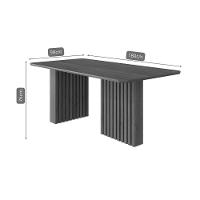 Mesa P- Cozinha Ester C- Tampo Madeirado 180x90cm Cinamomo - Cimol - 3