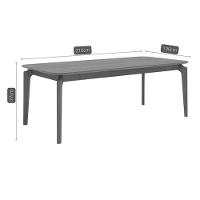 Mesa P- Cozinha Ficus Natuame C- Tampo Madeirado 210x100cm Carvalho-cinamomo - Cimol - 3