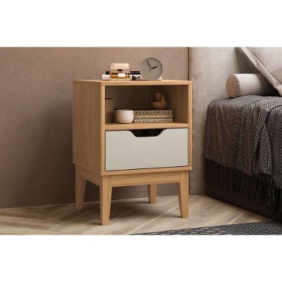 Mesa De Cabeceira Solteiro Mb 1095 C- 1 Gaveta Mel-off White - Movelbento