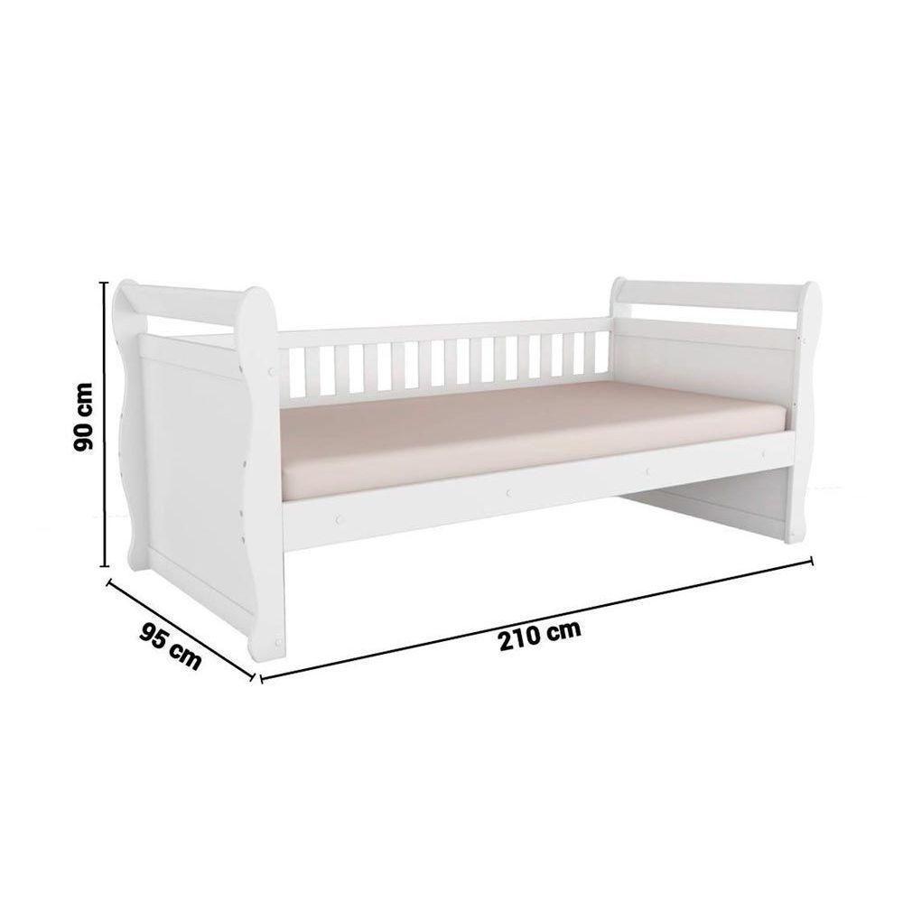 Cama Box Base C- Gavetas De Babá Maria (branco-amendoa) - Peroba - 2