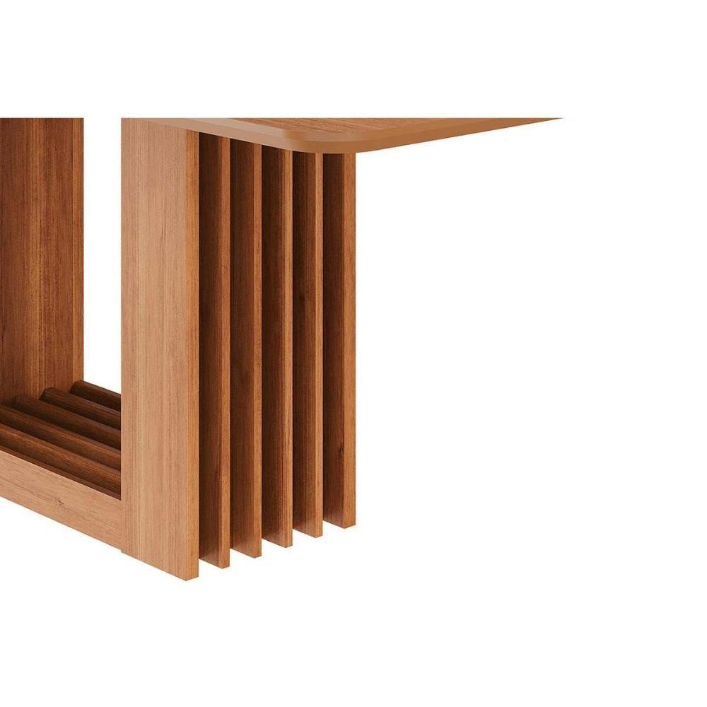 Mesa Multiuso Cozinha Ariela C- Tampo Madeirado 210x100cm Cinamomo - Cimol - 6