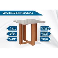 Mesa P- Cozinha Flora C- Tampo Madeirado 95x95cm Cinamomo - Cimol - 3