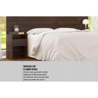 Painel Cama Box Madeirado Casal Triunfo C- 2 Mesas E 2 Gavetas Cafe Touch - Demóbile - 3