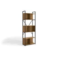 Estante De Livros Industrial Alta Li014 C- 6 Nichos 72x202cm Canela-branco - Kappesberg