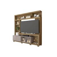 Estante P- Sala Até 70 Pol Formosa C- Nicho E Pés 210x207cm Freijo-off White - Caemmun - 5