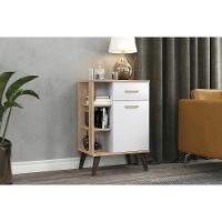 Balcão De Cozinha Modulado Retrô C- 1 Porta E 1 Gaveta 53cm Mel-branco - Movelbento - 1