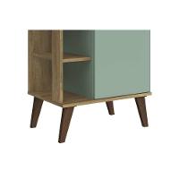 Balcão De Cozinha Modulado Retrô C- 1 Porta E 1 Gaveta 53cm Mel-branco - Movelbento - 6