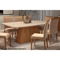 Mesa P- Cozinha Helena C- Tampo Madeirado C- Vidro 210x100cm Cinamomo-off White - Cimol - 5