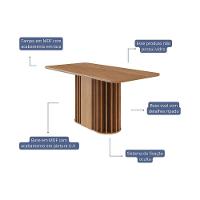 Mesa P- Cozinha Julieta C- Tampo Madeirado 160x80cm Cinamomo - Cimol - 2