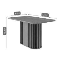 Mesa P- Cozinha Julieta C- Tampo Madeirado 130x80cm Cinamomo - Cimol - 3