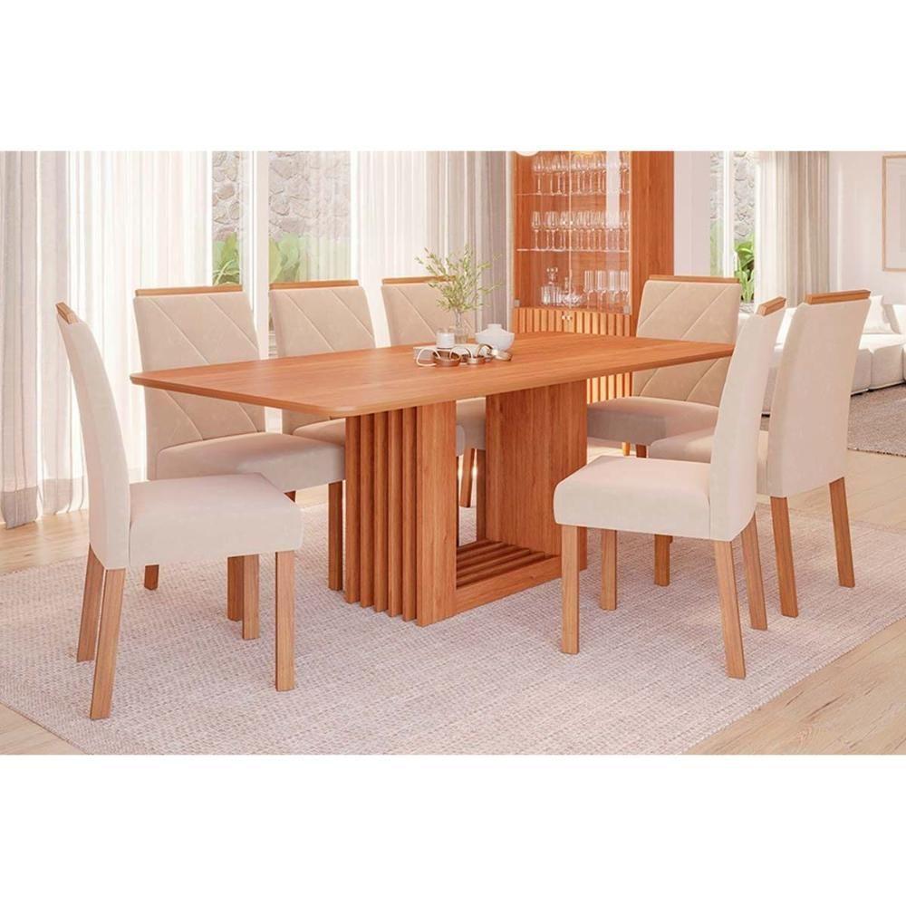 Mesa P- Cozinha Ariela C- Tampo Madeirado 210x100cm Cinamomo - Cimol - 7