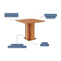 Mesa Multiuso Cozinha Sophia C- Tampo Madeirado 95x95cm Cinamomo - Cimol - 2