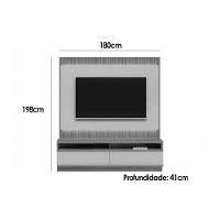 Estante P- Sala Até 70 Pol São Paulo C- 2 Gavetas 198x180cm Tauari-off White Fosco - Linea Brasil - 2