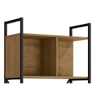 Estante Livreiro Casal Industrial Alta Li014 C- 6 Nichos 72x202cm Canela-branco - Kappesberg - 6