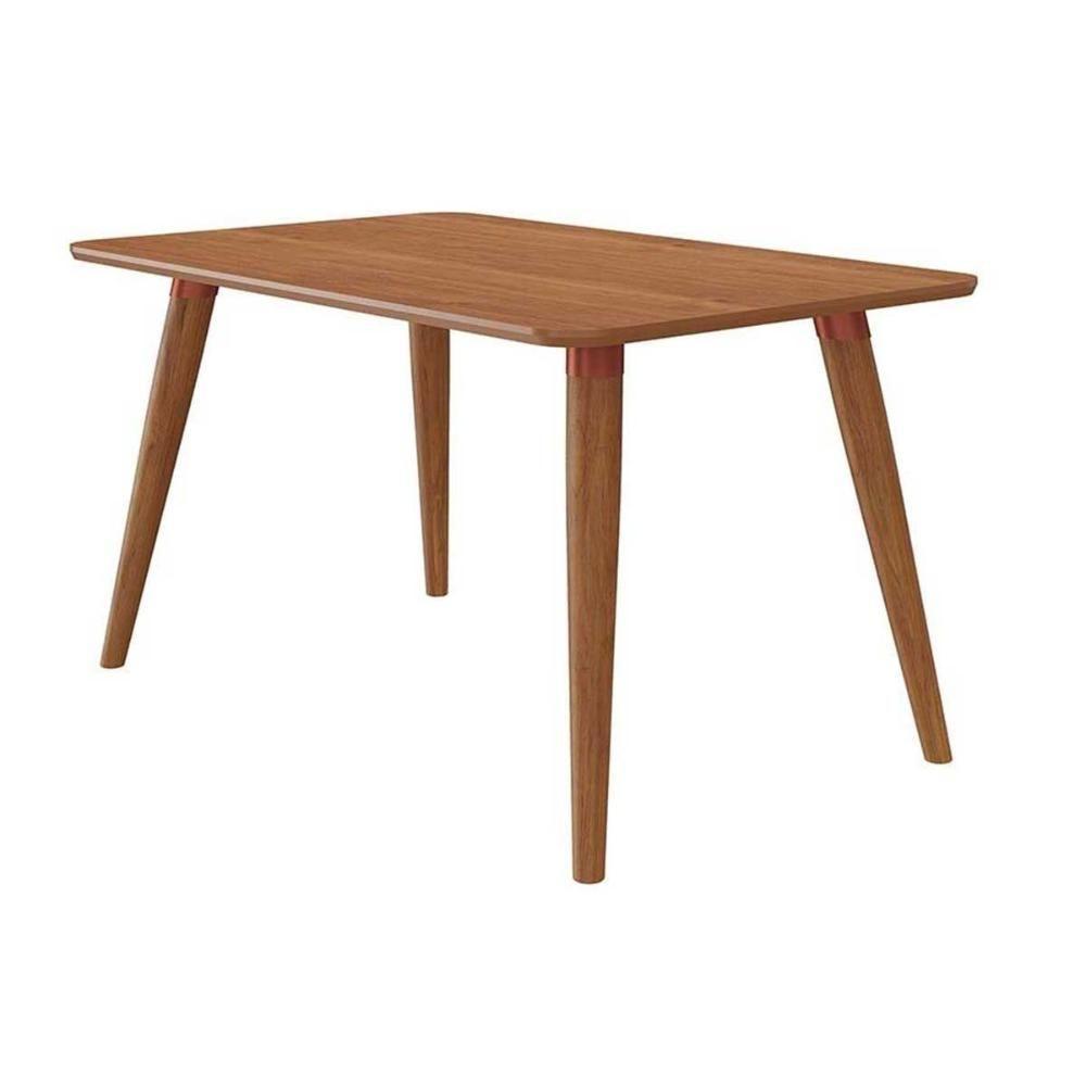 Mesa Multiuso Cozinha Adele C- Tampo Madeirado 130x80cm Carvalho-cinamomo - Cimol - 1