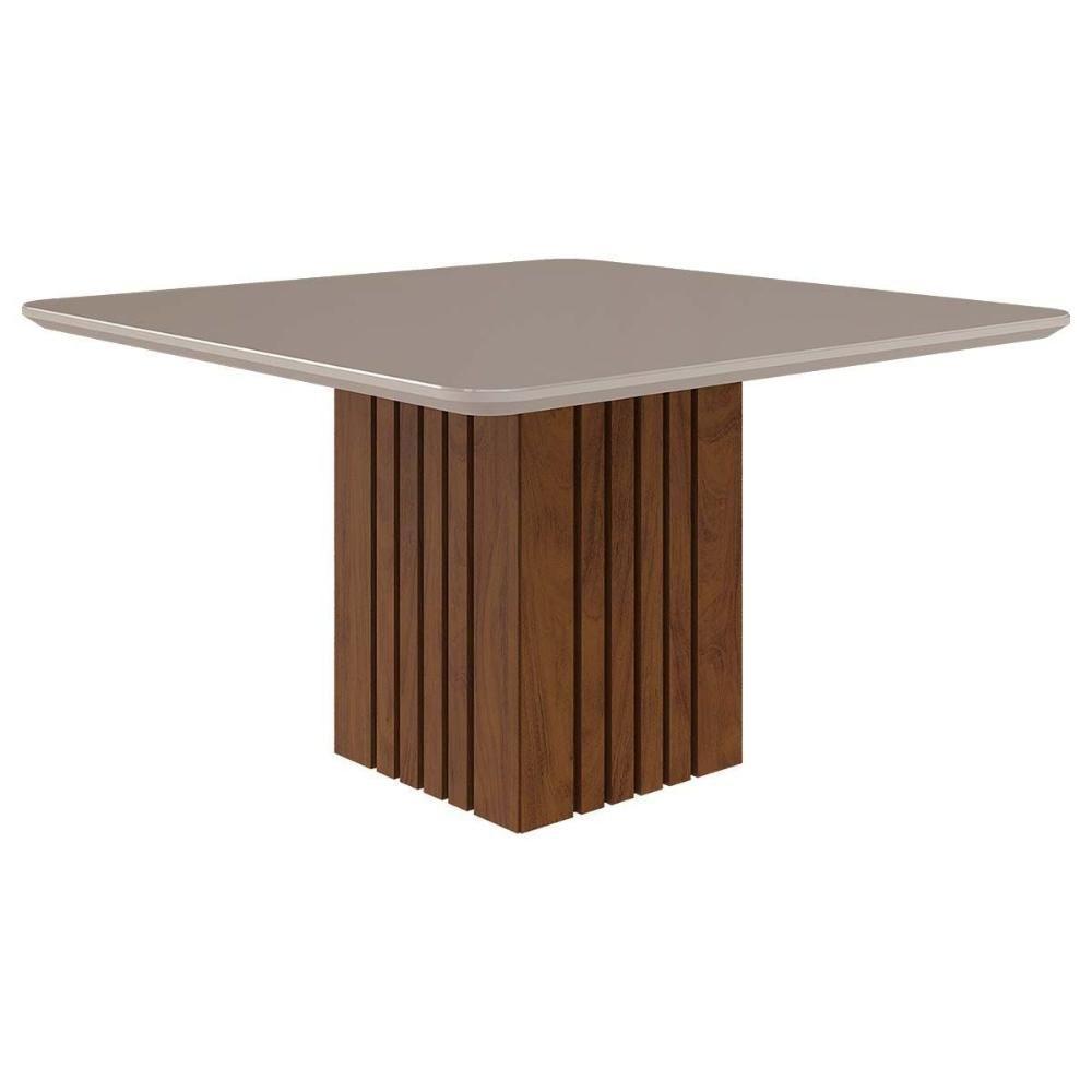 Mesa P- Cozinha Ana C- Tampo Madeirado C- Vidro 130x130cm Cinamomo-off White - Cimol - 7