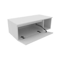 Bancada De Banheiro Suspenso Bn3601 S- Cuba C- 1 Porta 80cm Marmore Lunar-verde Mar - Tecno Mobili