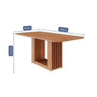 Mesa Multiuso Cozinha Ariela C- Tampo Madeirado 180x90cm Cinamomo - Cimol - 3