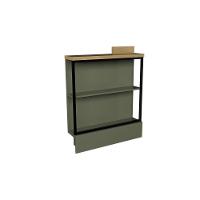 Balcão De Cozinha Modulado C- Tampo évora Ph 3070 C- 2 Prateleiras 78.5cm Verde-carvalho Nature - Herval - 1