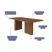 Mesa P- Cozinha Ester C- Tampo Madeirado 210x100cm Cinamomo - Cimol - 2