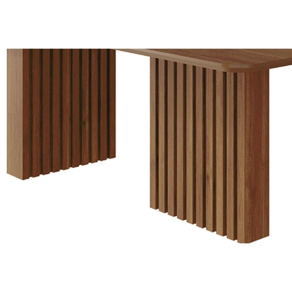Mesa Multiuso Cozinha Ester C- Tampo Madeirado 210x100cm Cinamomo - Cimol - 5