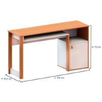 Mesa Computador Versa Home C- 1 Porta Freijo-branco - Telasul - 3