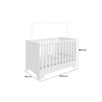 Berço - Mini Cama Infantil Popy Retrô 3 Em 1 Branco-amendoa - Peroba - 2