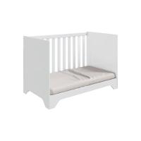 Berço - Mini Cama Infantil Popy Retrô 3 Em 1 Branco-amendoa - Peroba