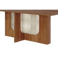 Mesa P- Cozinha Louise C- Tampo Madeirado 160x80cm Cinamomo - Cimol - 6