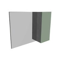 Armário P- Banheiro C- Espelho Bn3602 C- 1 Porta 80cm Marmore Lunar-verde Mar - Tecno Mobili - 1