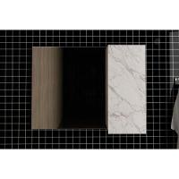 Armário P- Banheiro C- Espelho Bn3602 C- 1 Porta 80cm Marmore Lunar-verde Mar - Tecno Mobili - 5