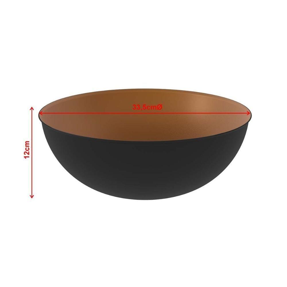 Cuba P- Pia De Banheiro De Sobrepor Bn3674 33cm Cobre-preto - Tecno Mobili - 2