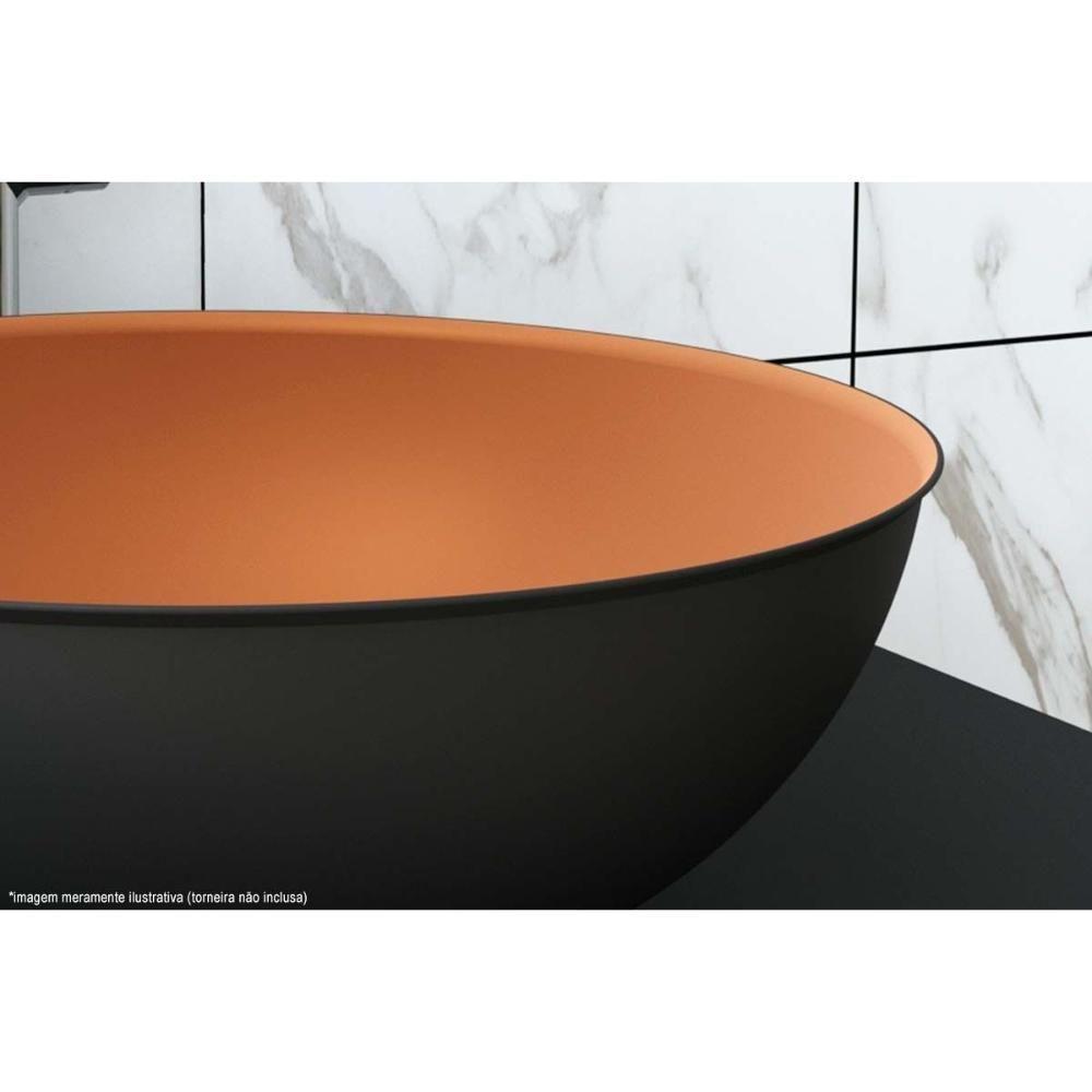 Cuba P- Pia De Banheiro De Sobrepor Bn3674 33cm Cobre-preto - Tecno Mobili - 5